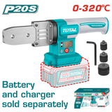 TOTAL Cordless Plastic Tube Welding Tool 20V – 320℃ Adjustable Temperature - Battery & Charger Sold Separately (TWTLI2018)