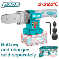 TOTAL Cordless Plastic Tube Welding Tool 20V – 320℃ Adjustable Temperature - Battery & Charger Sold Separately (TWTLI2018)