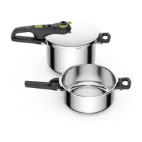 Tefal Secure Trendy Pressure Cooker Set – P2584300 (6 L + 4 L)
