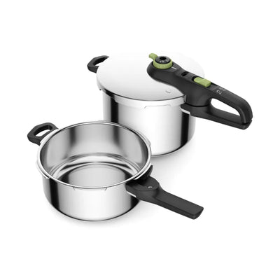 Tefal Secure Trendy Pressure Cooker Set – P2584300 (6 L + 4 L)