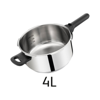 Tefal Stainless Steel Manual Pressure Cooker Set 6L & 4L, 3 Pcs