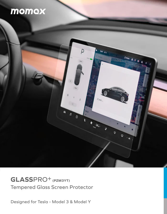 Momax GLASSPRO+ Tesla Model 3/Y 9H Tempered Glass Screen Protector Momax GLASSPRO+ Tesla Model 3/Y 9H Tempered Glass Screen Protector
