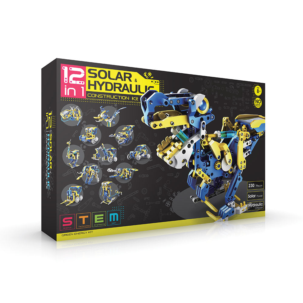 The Source 12 in 1 Solar Hydraulic Robot Kit Learn & Create