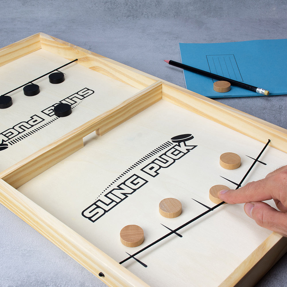 The Source Sling Puck Wooden Game Action & Precision Fun The Source Sling Puck Wooden Game Action & Precision Fun
