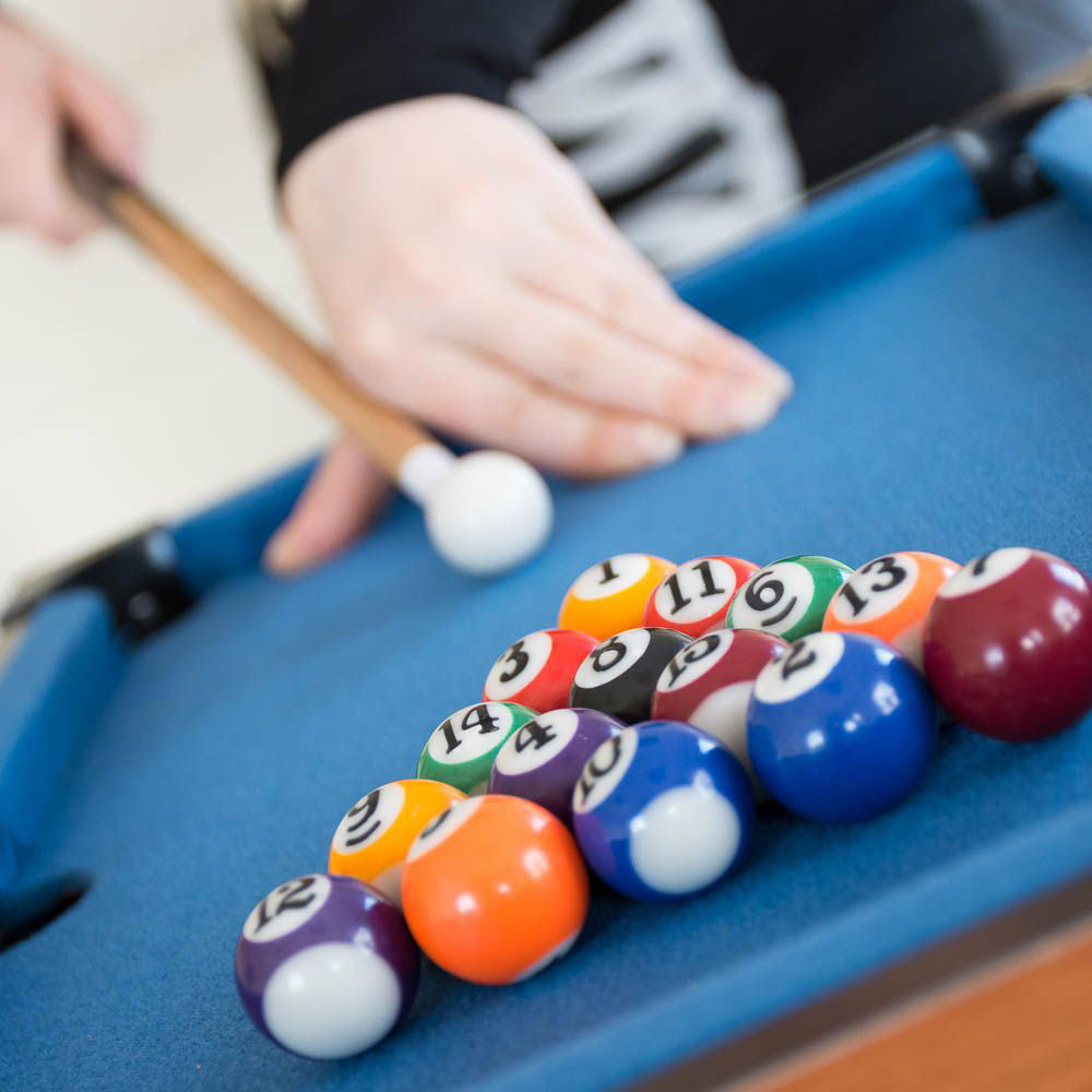 The Source Table Top Pool Game Miniature Desktop Billiards Set