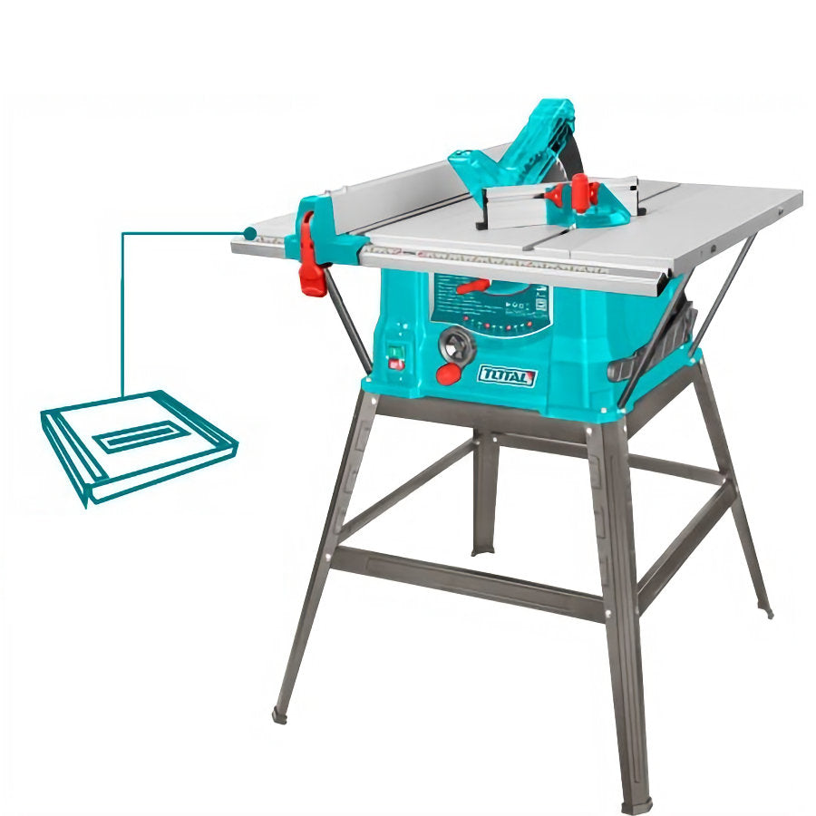 Total 1500W Table Saw Professional & Precise Wood