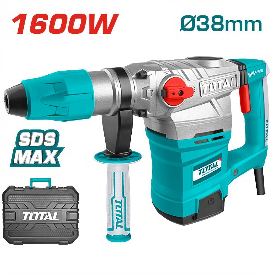 Total 1600W Rotary Hammer High Power for Heavy-Duty Drilling Total 1600W Rotary Hammer High Power for Heavy-Duty Drilling