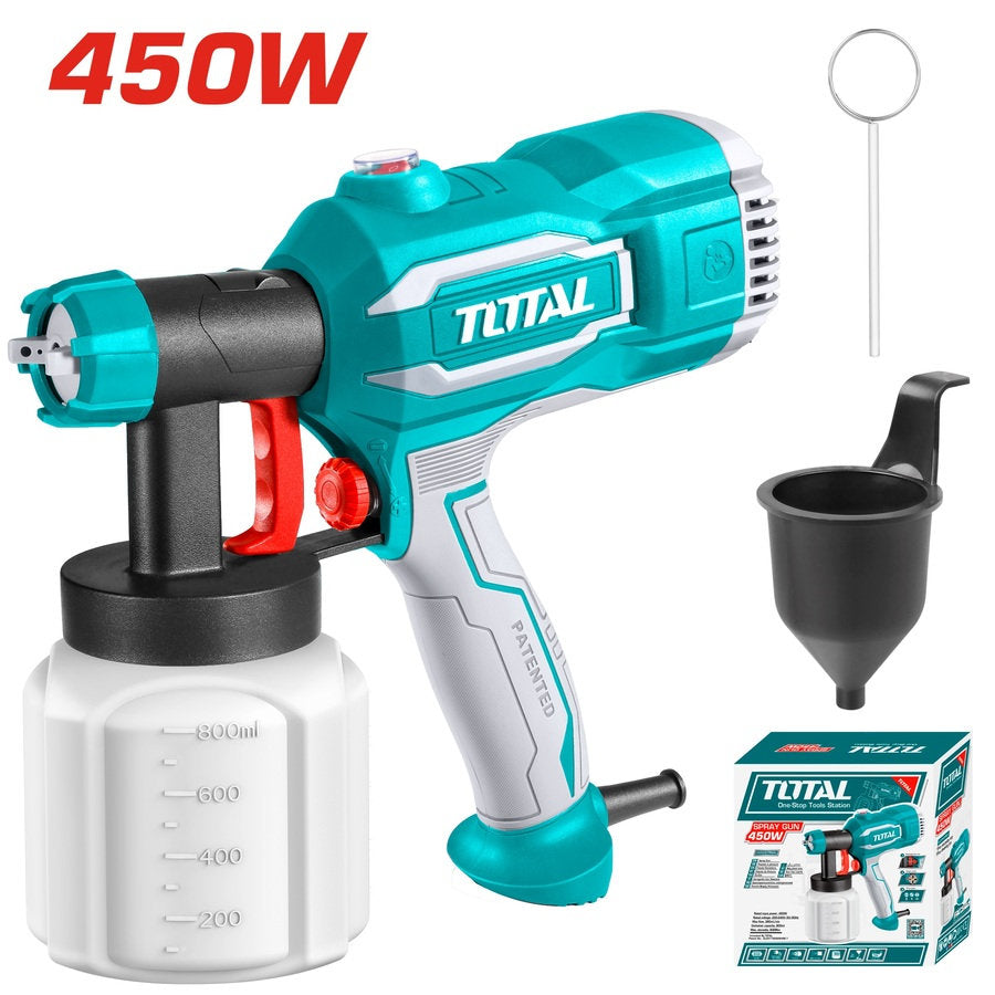 Total 450W Spray Gun Perfect for Home & Industrial Use Total 450W Spray Gun Perfect for Home & Industrial Use
