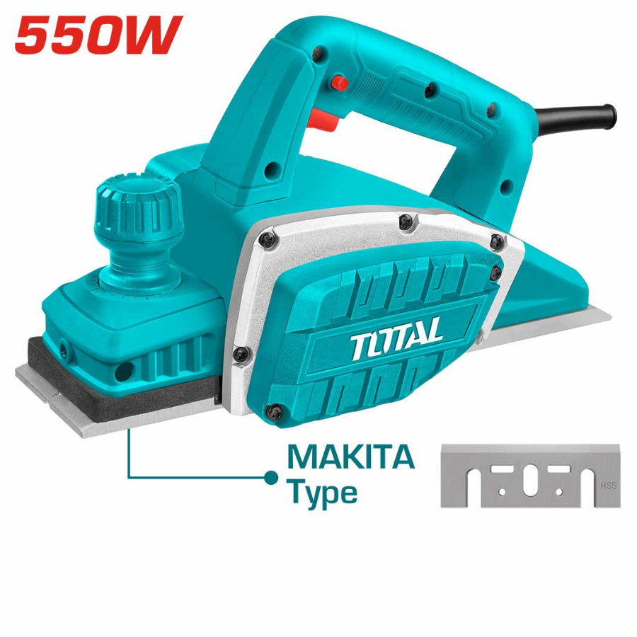 Total 550W Electric Planer Lightweight & Fast Performance Total 550W Electric Planer Lightweight & Fast Performance