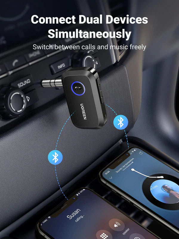 UGREEN 90748 Bluetooth 5.3 AUX 3.5mm Audio Receiver – 15H Battery
