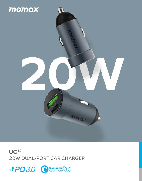 Momax 20W Dual Output Car Charger