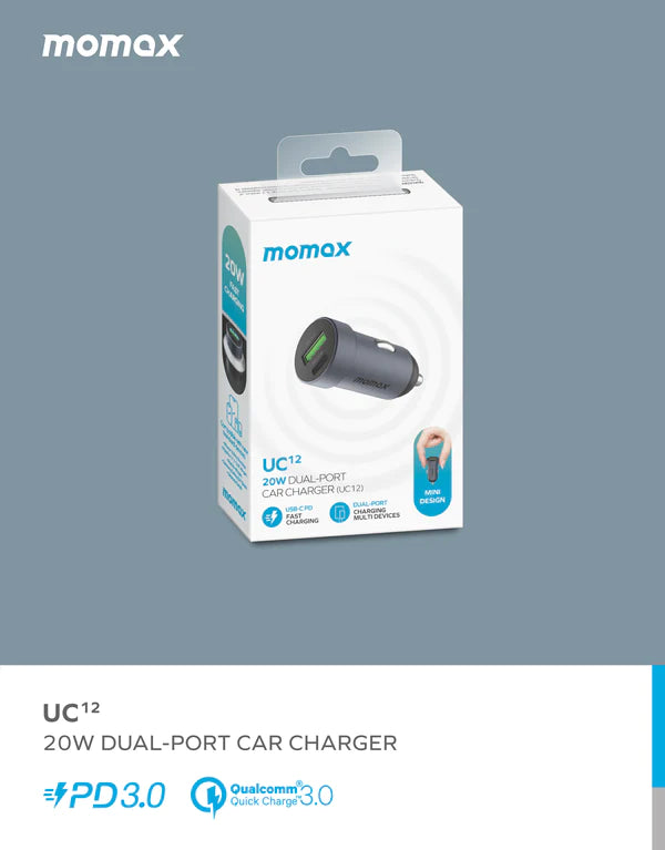 Momax 20W Dual Output Car Charger