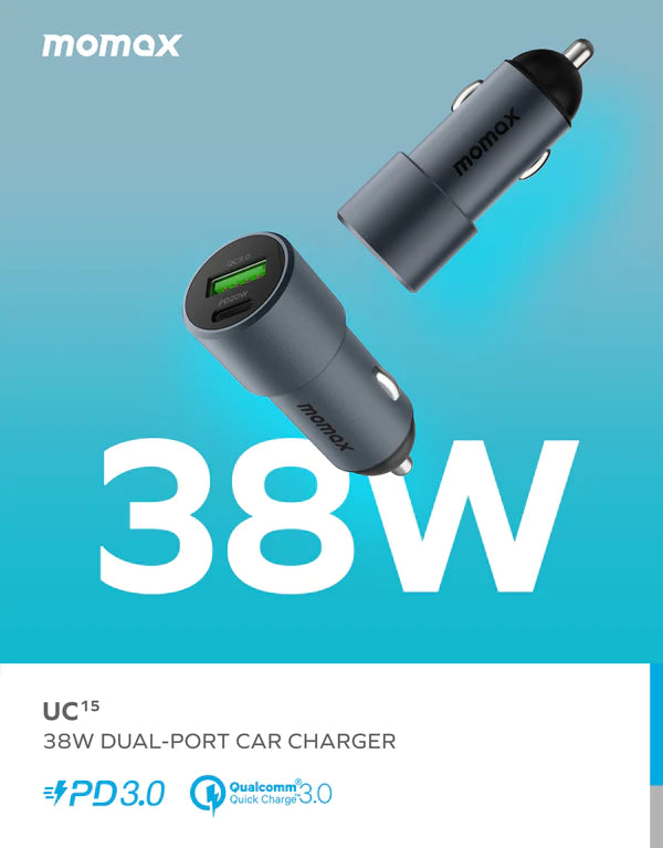 Momax 38W Dual-port Car Charger