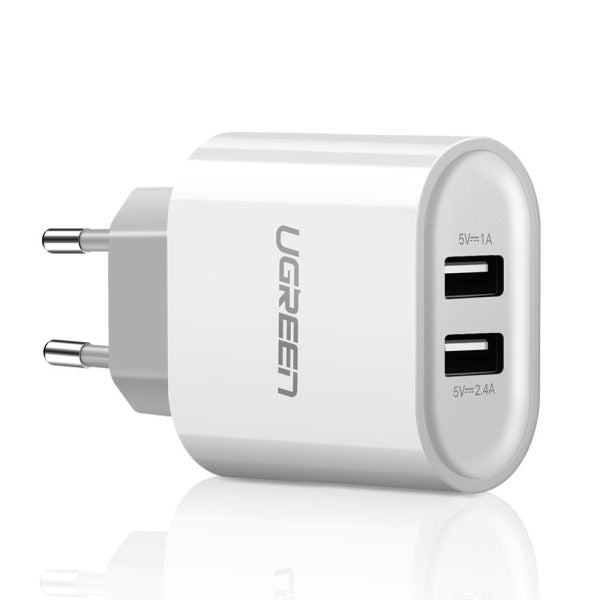 UGREEN Dual USB Wall Charger 3.4A EU (White)