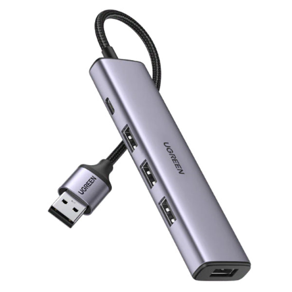 يوجرين موزع USB 3.0 بـ4 منافذ + منفذ طاقة USB-C موديل 20805 
