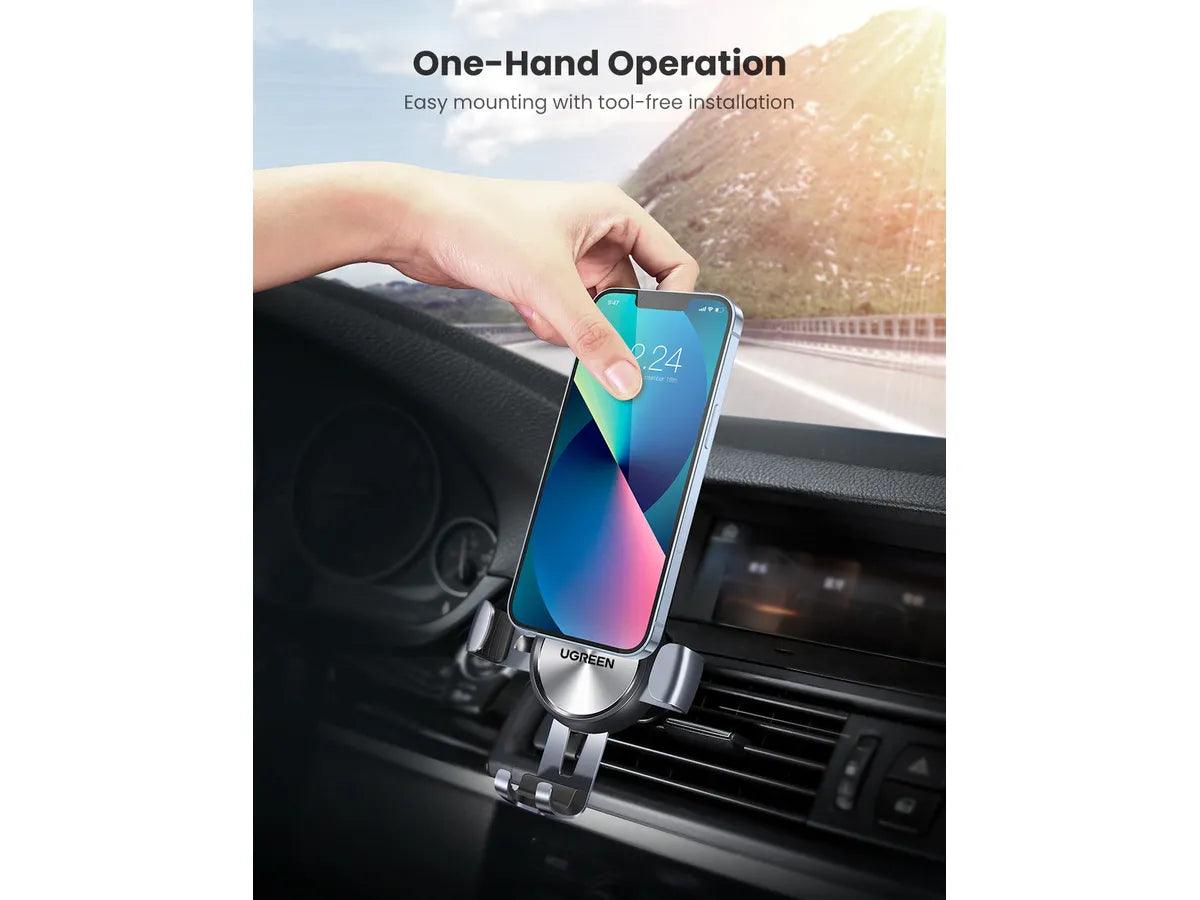 UGREEN Gravity Drive Air Vent Mount Phone Holder (Space gray)