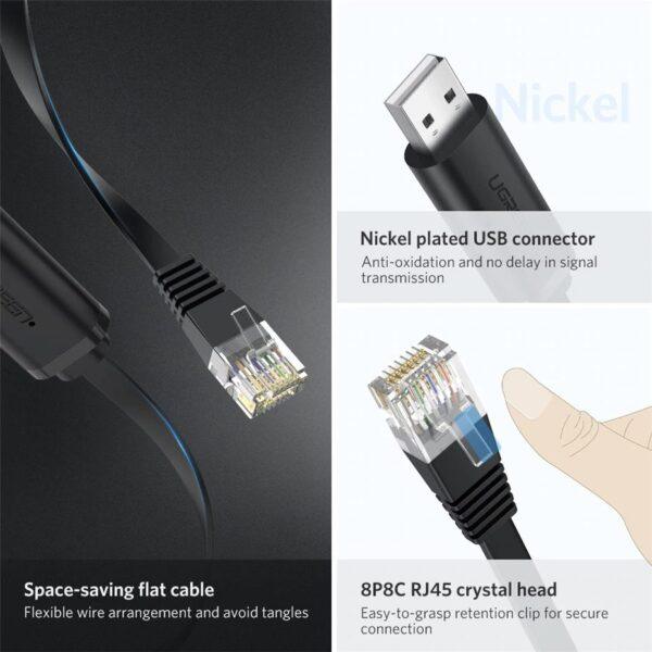 كابل يوجرين USB إلى RJ45 للكونسول 1.5 متر - اتصال موثوق