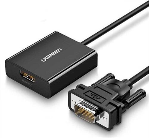 محول يوجرين VGA إلى HDMI مع Micro USB و3.5mm صوت