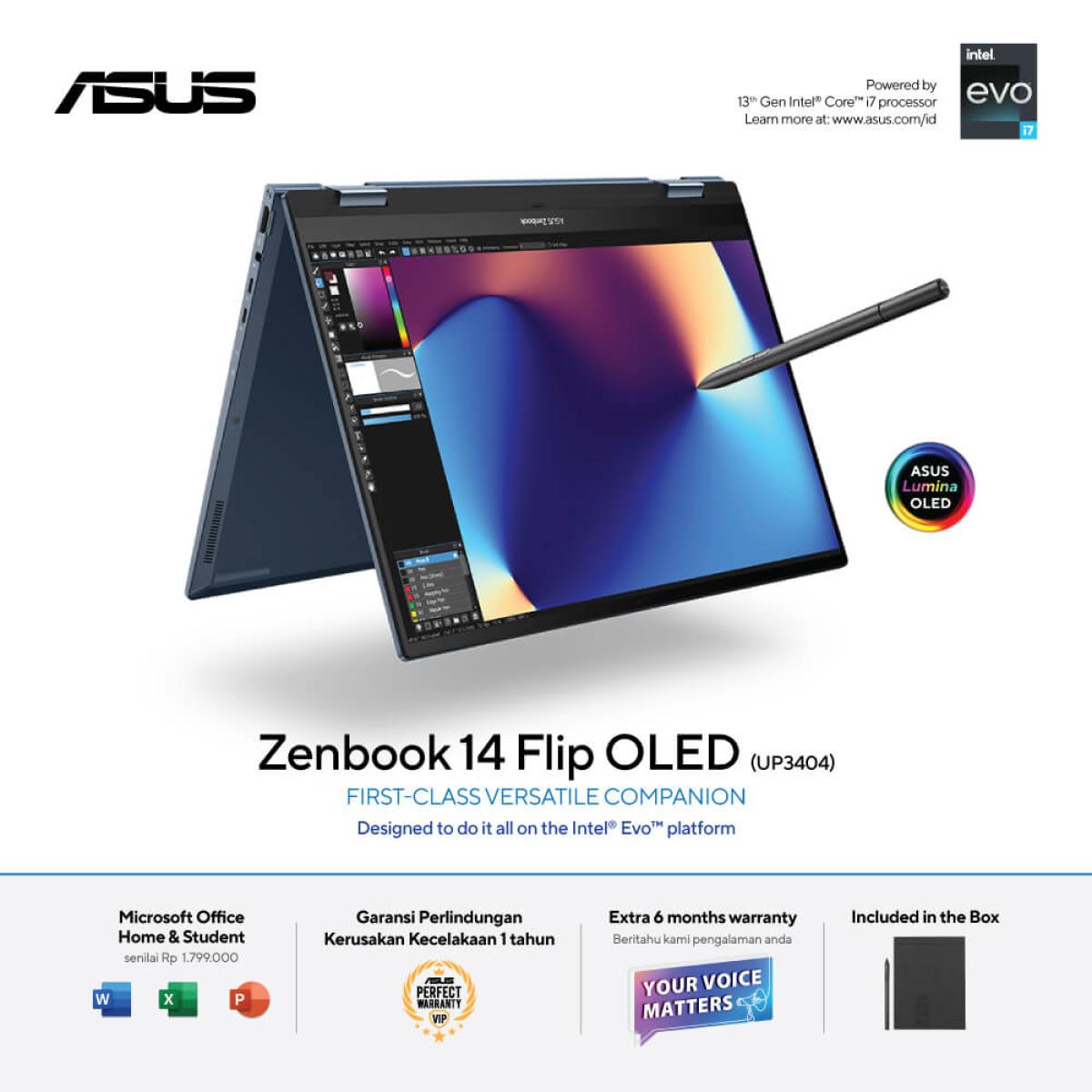 ASUS Zenbook 14 Flip OLED i7 Touch 2.8K 16GB 1TB SSD