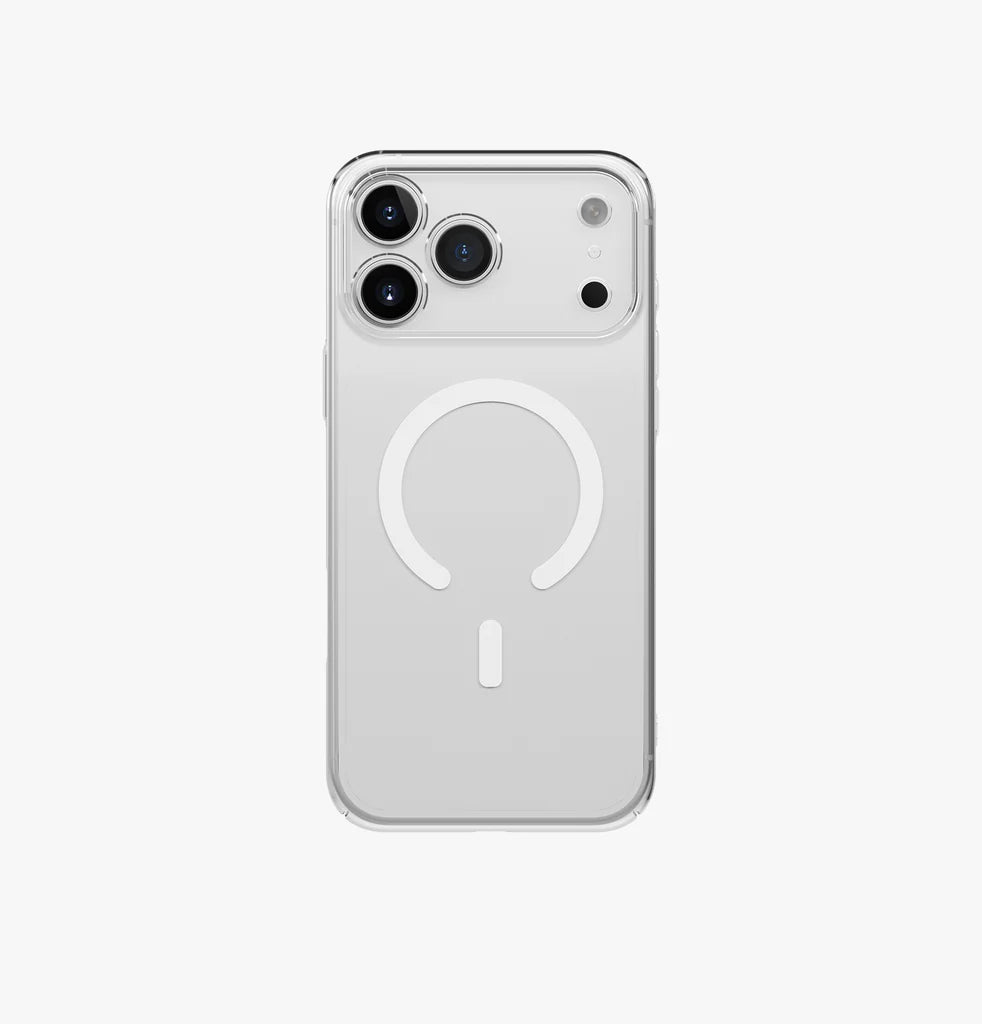 UNIQ Hybrid iPhone 17 MagClick Charging AirSuit - Glossy Clear/White UNIQ Hybrid iPhone 17 MagClick Charging AirSuit - Glossy Clear/White