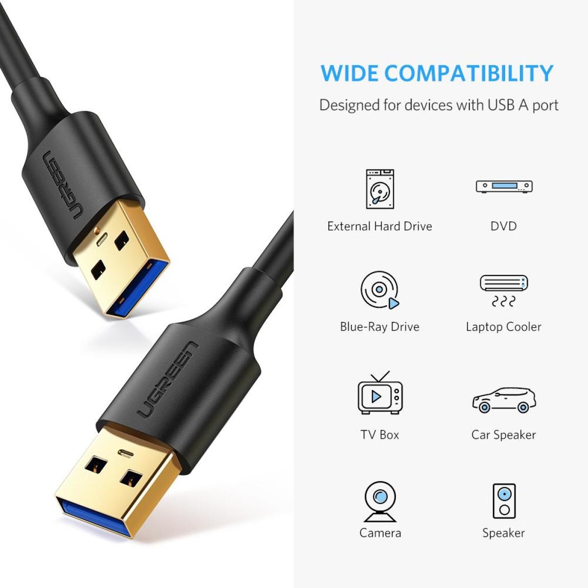 UGREEN USB 3.0 Male to Male Cable - 1M