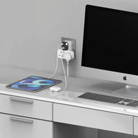 Momax Charge Work Flow T-Shaped Extension | 2 AC & 4 USB Ports -UK