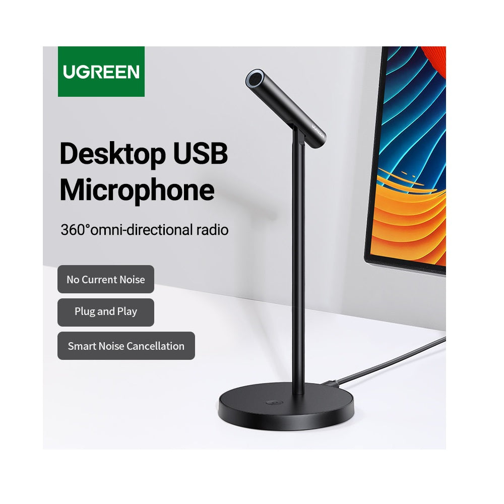 مايكروفون UGREEN USB مكتبي بإلغاء ضوضاء ذكي