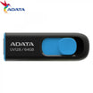 ADATA UV128 64GB باللونين الأسود والأزرق للبيع بالتجزئة 