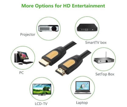 كابل HDMI من يوجرين بطول 10 أمتار (أصفر/أسود) 10170