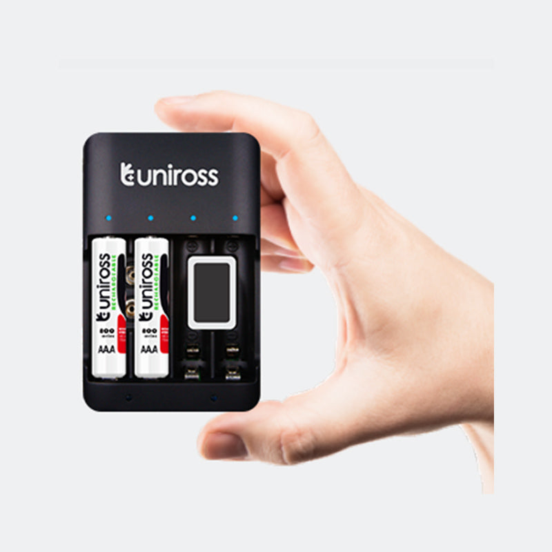 Uniross Battery Charger With 4 Unit 300mAh AA Battery Uniross Battery Charger With 4 Unit 300mAh AA Battery