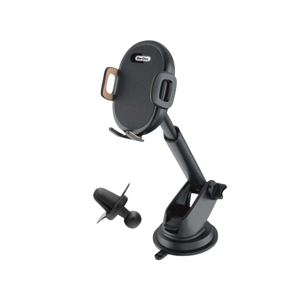 Go-Des 2 In 1 Mini Foldable Car Mount Mobile Phone Holder AutoTightening Kickstand Go-Des 2 In 1 Mini Foldable Car Mount Mobile Phone Holder AutoTightening Kickstand
