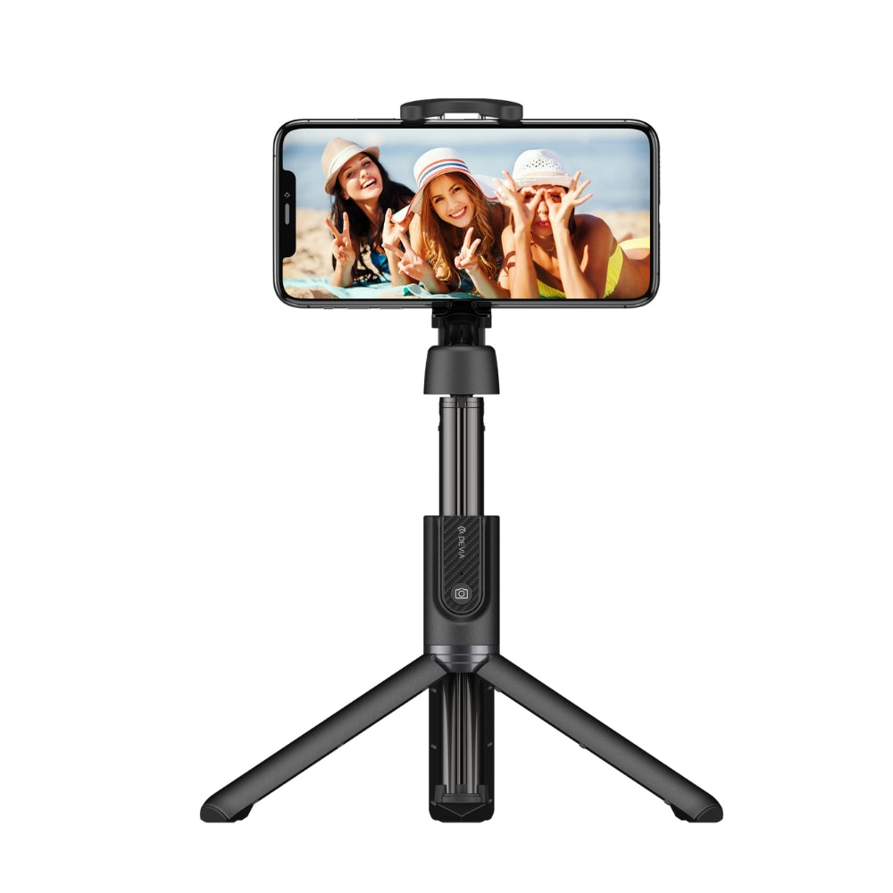 Devia Tripod Stand Multi-functional Desktop Gimbal Selfie-Stick - Black