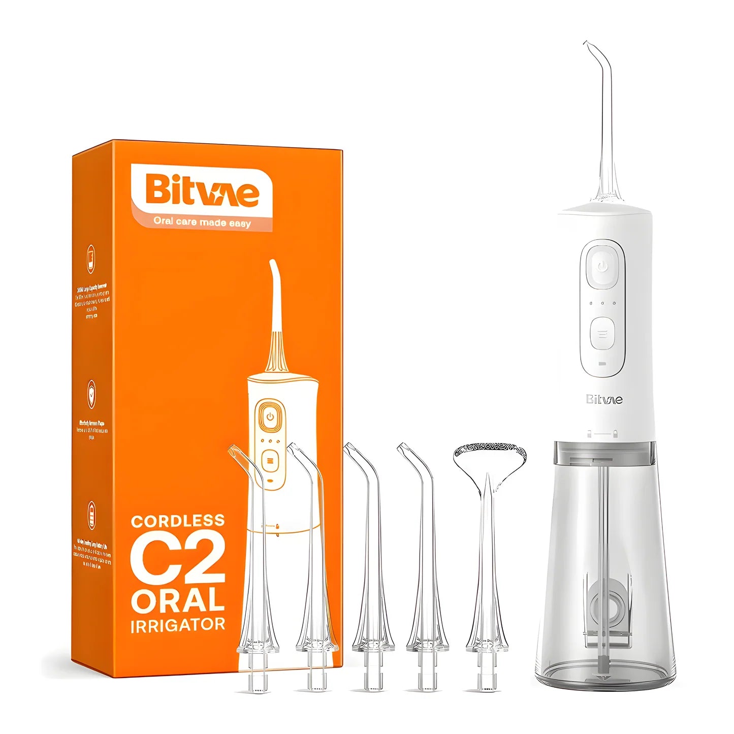 Fairywill Water Flosser C2 - 3 Modes, IPX7 Waterproof, 40 Days Battery Life