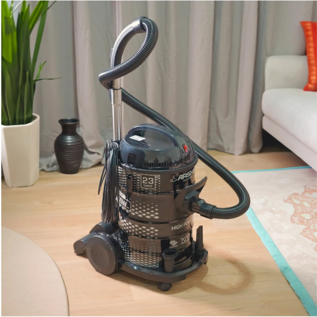 Arshia Drum Vacuum Cleaner 23L - Black