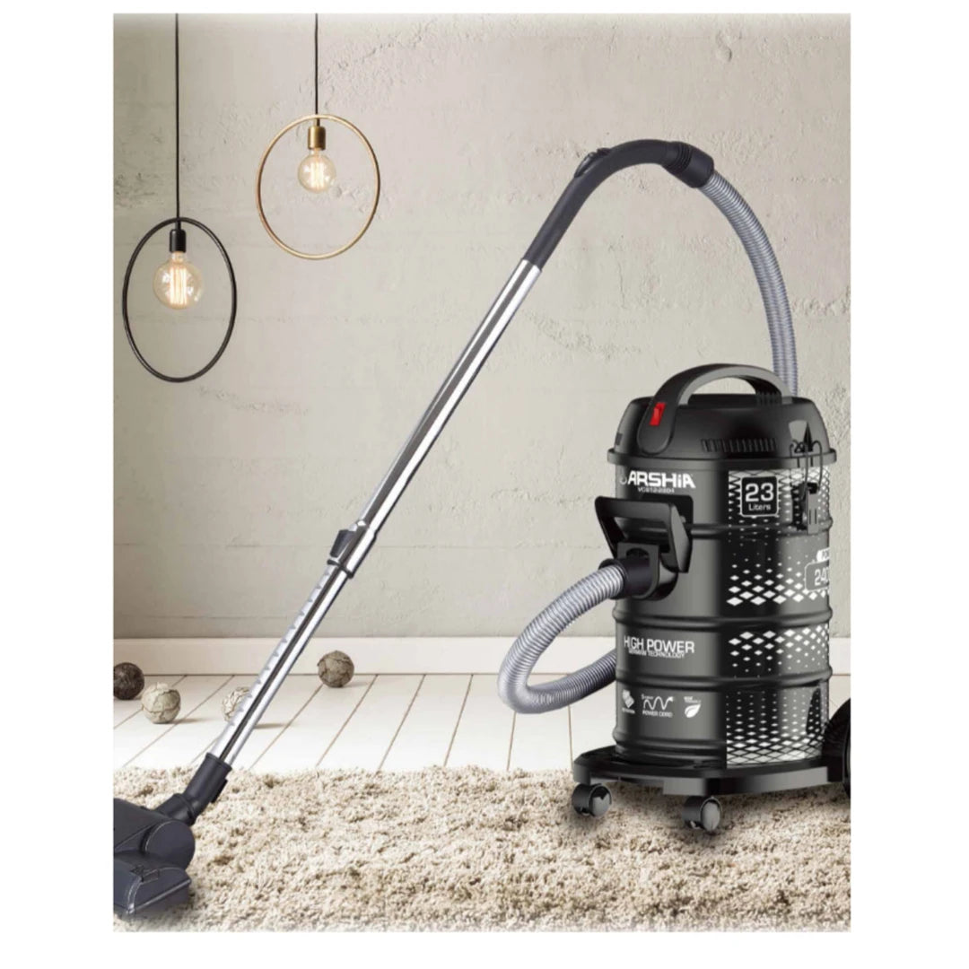 Arshia Drum Vacuum Cleaner 23L - Black