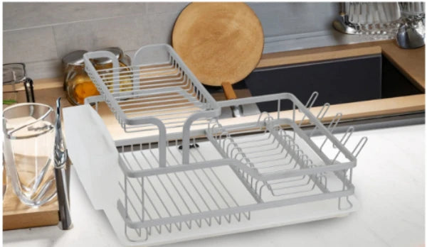 Arshia Aluminum Dish Rack with Drainer Arshia Aluminum Dish Rack with Drainer