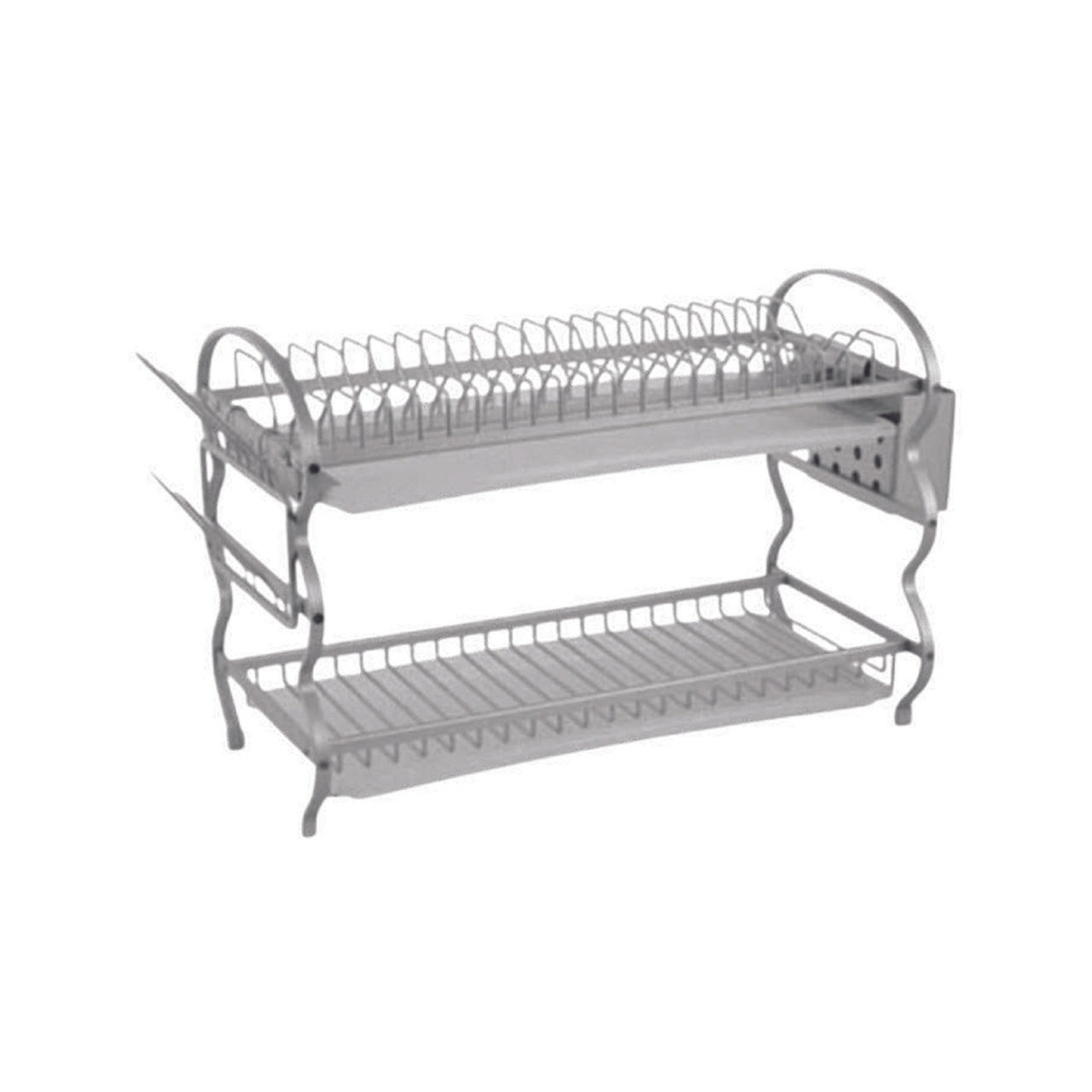 Arshia Large Aluminum Dish Rack with 2 trays Arshia Large Aluminum Dish Rack with 2 trays