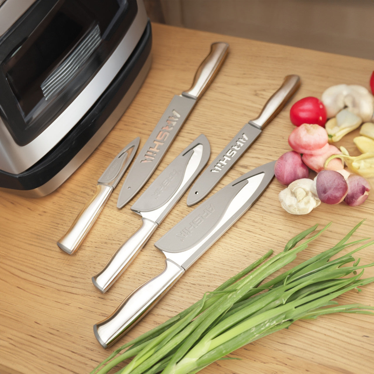 Arshia German Steel Knife Set 5pcs – Durable & Sharp Arshia German Steel Knife Set 5pcs – Durable & Sharp