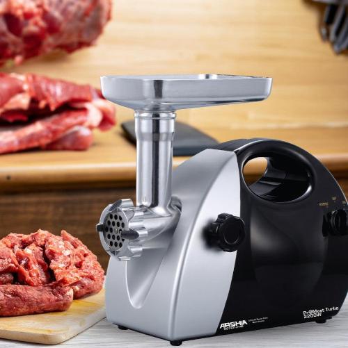 Arshia ProMeat Turbo Meat Grinder 2500Watt with Reverse Function