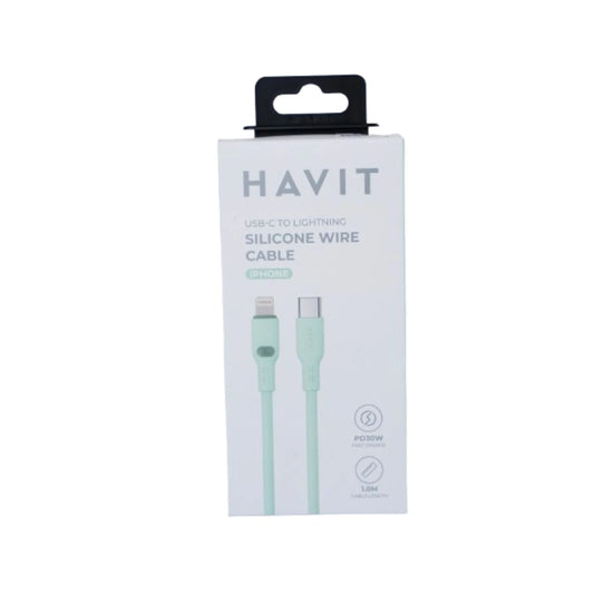 كابل HAVIT CB6281 لايتنينج سيليكون 1.0 متر