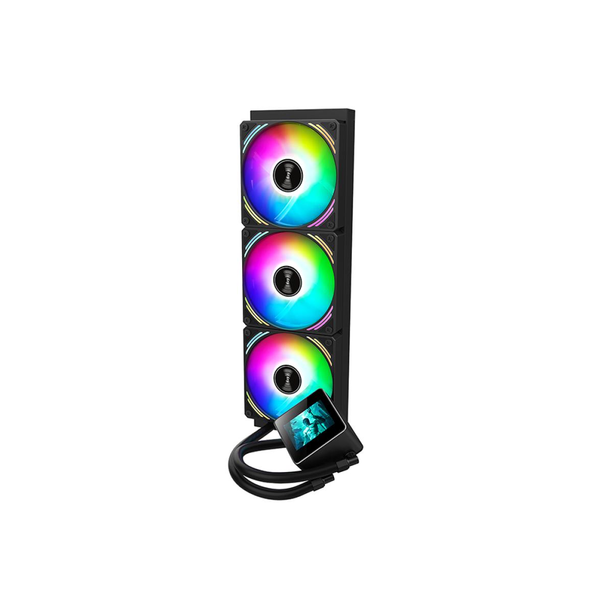 Huntkey MVP V360 3-Fan CPU Cooler - Sleek Black Design Huntkey MVP V360 3-Fan CPU Cooler - Sleek Black Design