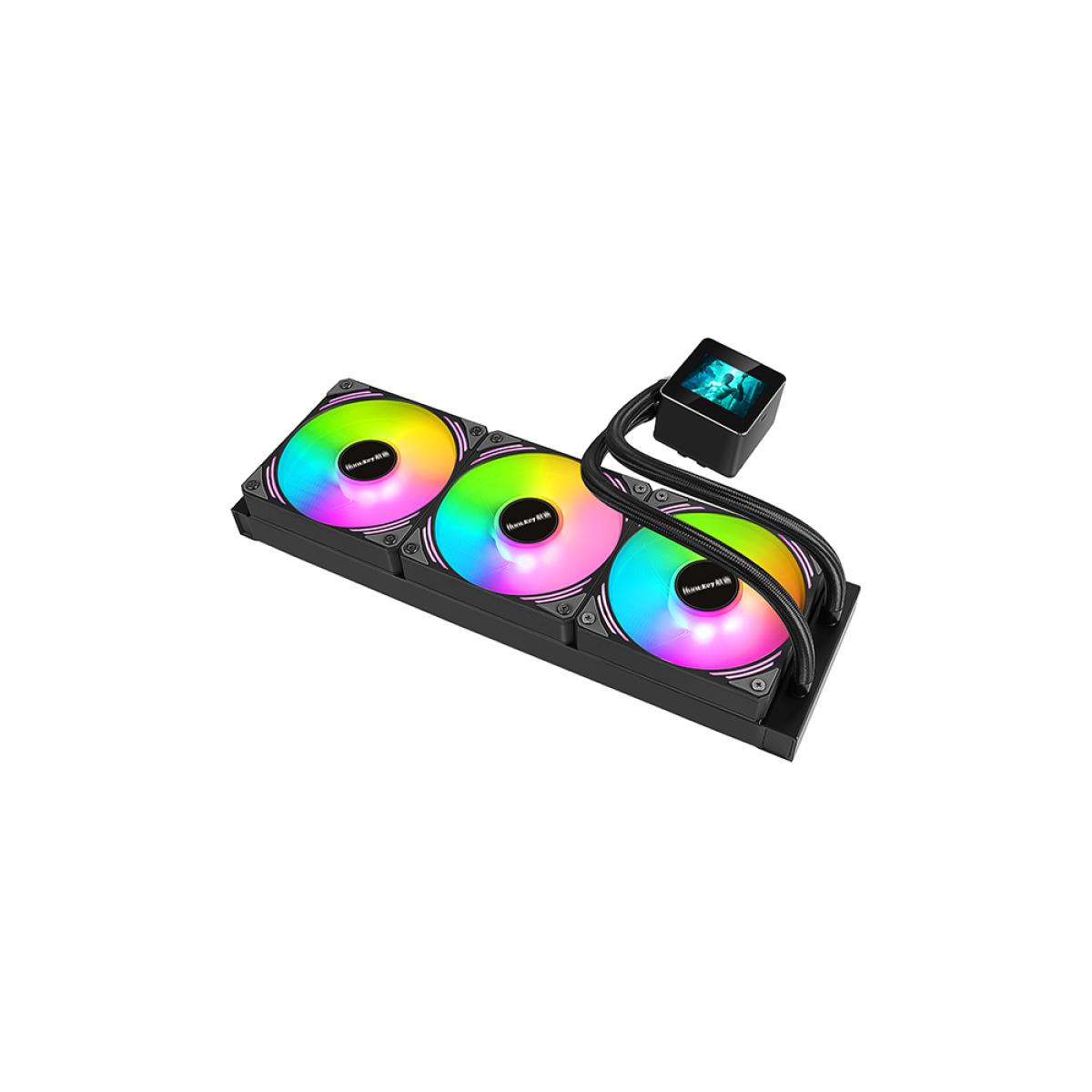 Huntkey MVP V360 3-Fan CPU Cooler - Sleek Black Design Huntkey MVP V360 3-Fan CPU Cooler - Sleek Black Design