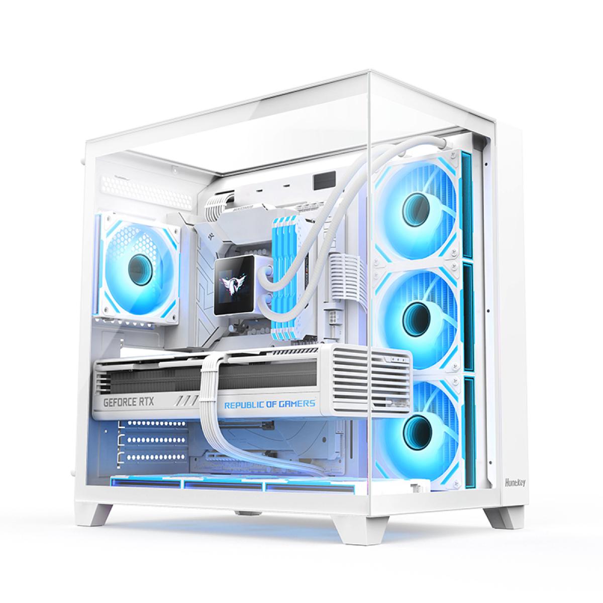 HuntKey Skyfall White Dual Chamber Full View Case HuntKey Skyfall White Dual Chamber Full View Case