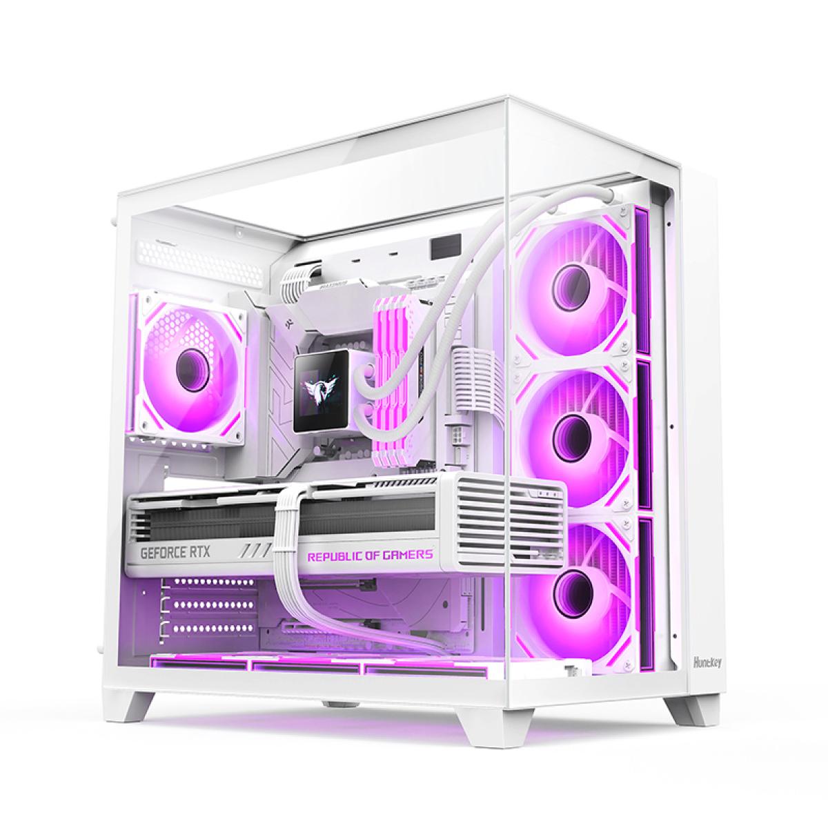 HuntKey Skyfall White Dual Chamber Full View Case HuntKey Skyfall White Dual Chamber Full View Case
