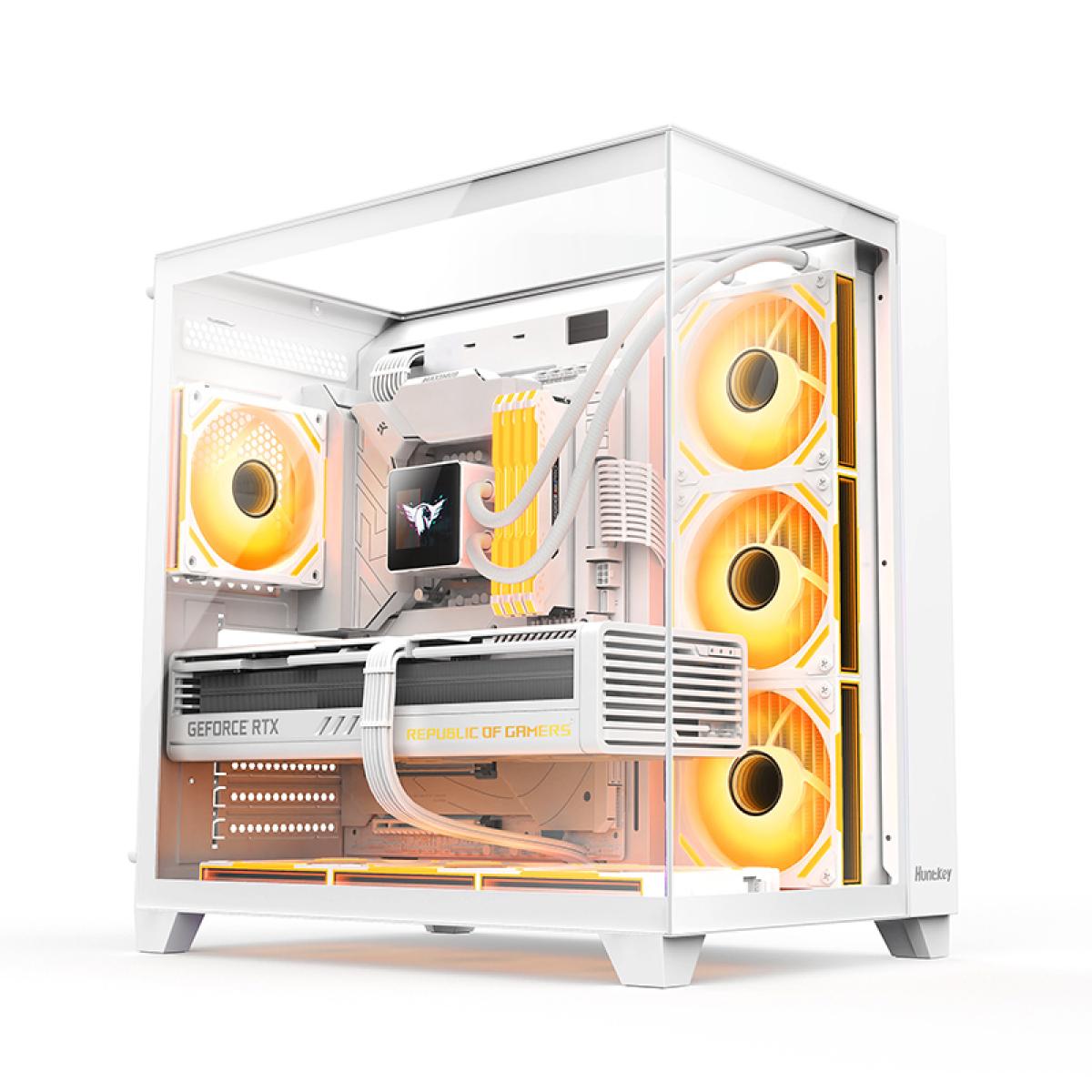 HuntKey Skyfall White Dual Chamber Full View Case HuntKey Skyfall White Dual Chamber Full View Case