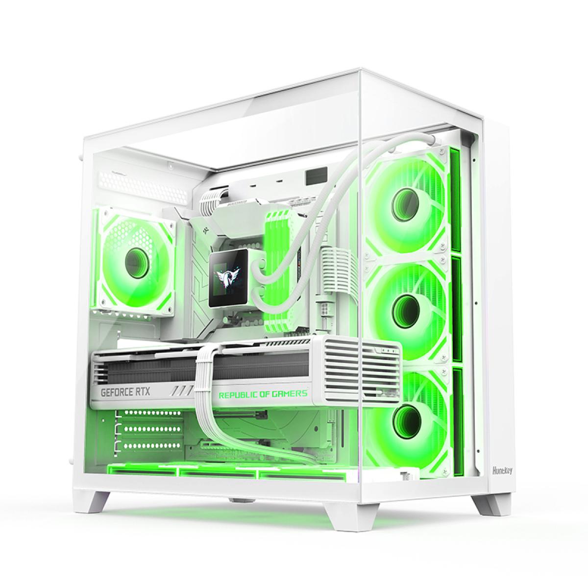 HuntKey Skyfall White Dual Chamber Full View Case HuntKey Skyfall White Dual Chamber Full View Case