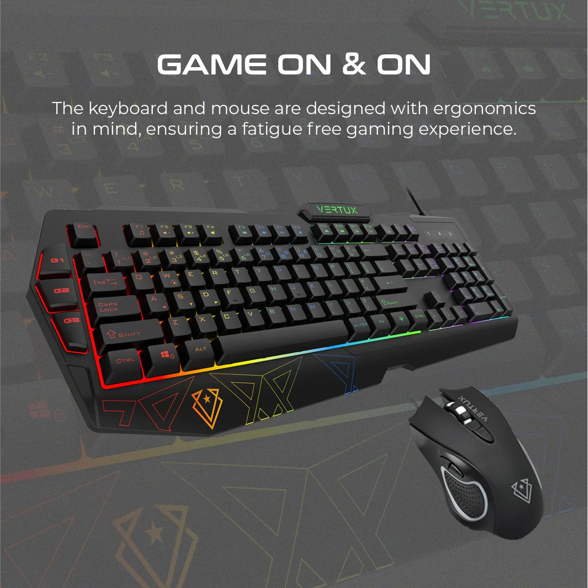 vertux vendetta gaming keybooard & mouse