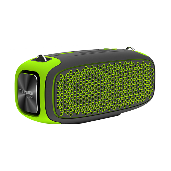 Wiwu p16 max wireless speaker with wireless microphone – black + yellow green