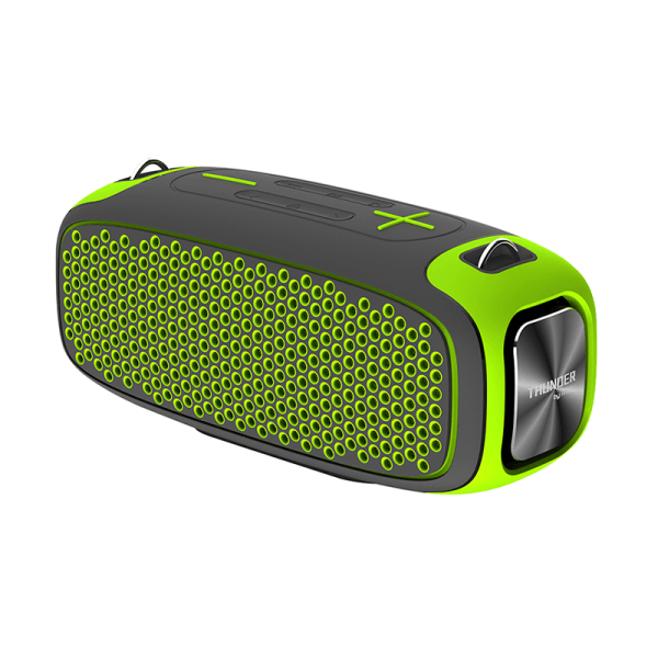 Wiwu p16 max wireless speaker with wireless microphone – black + yellow green