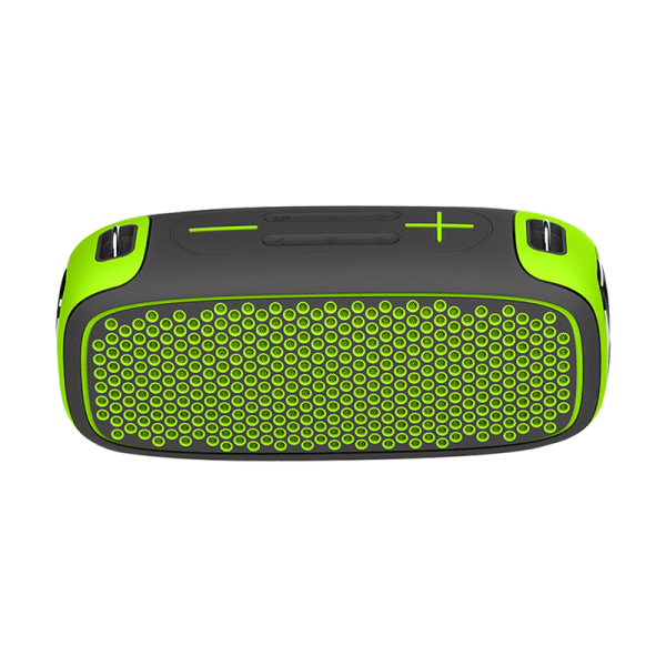 Wiwu p16 max wireless speaker with wireless microphone – black + yellow green